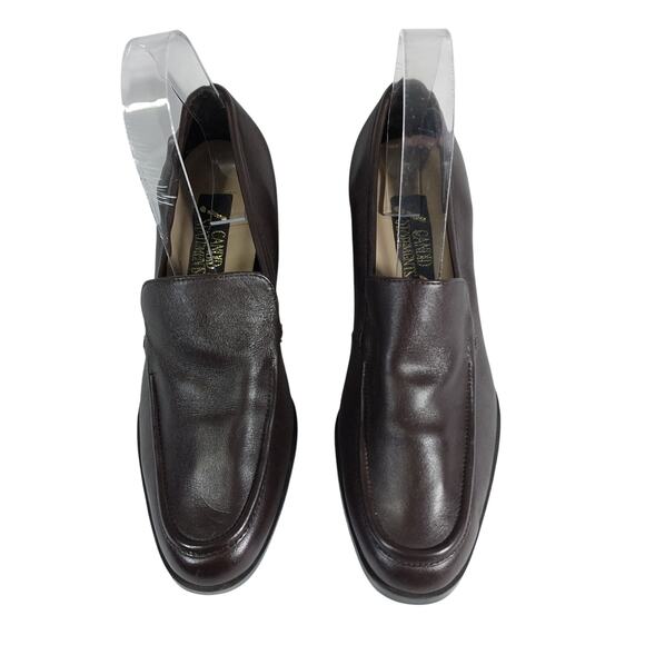 CANDID STATEMENTS! ESPRESSO BROWN GENUINE LEATHER CHUNKY HEEL LOAFERS! SZ 7.5M - Picture 4 of 10